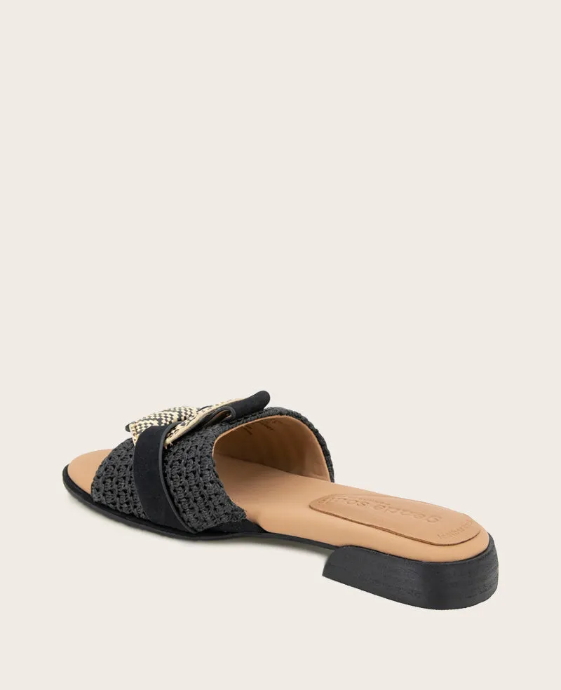 GENTLE SOULS - Hudson Raffia Slip On Sandal