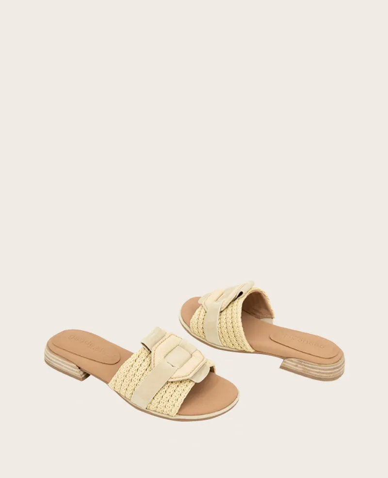 GENTLE SOULS - Hudson Raffia Slip On Sandal