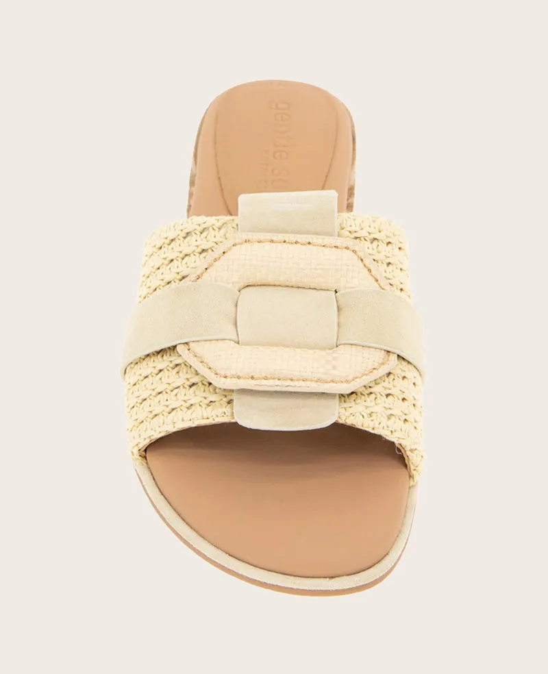 GENTLE SOULS - Hudson Raffia Slip On Sandal