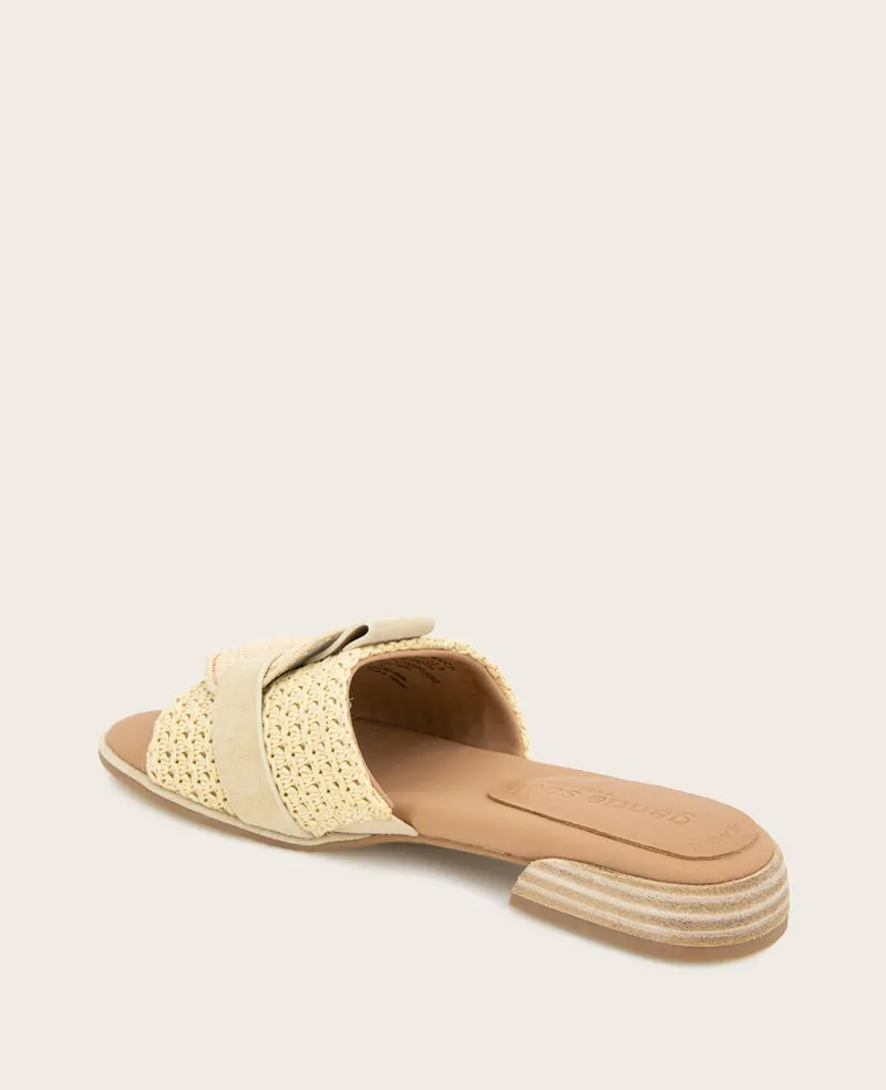 GENTLE SOULS - Hudson Raffia Slip On Sandal