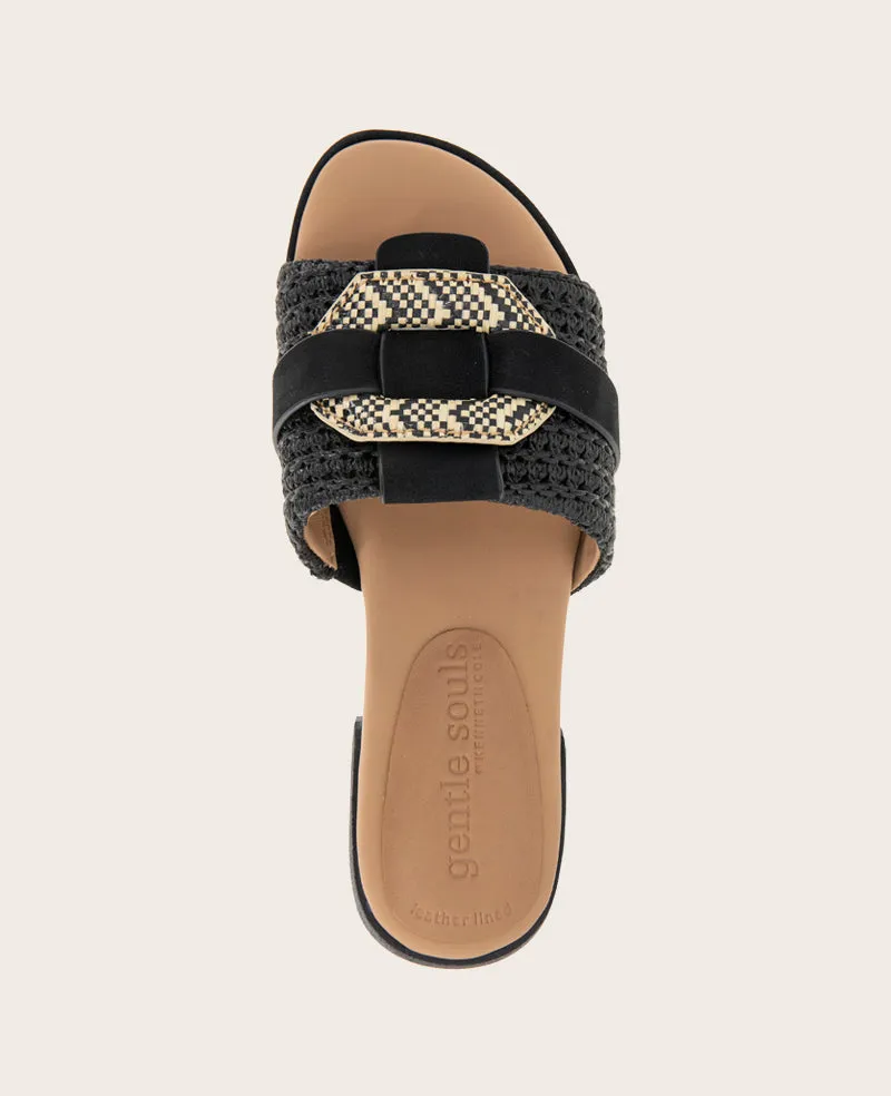 GENTLE SOULS - Hudson Raffia Slip On Sandal