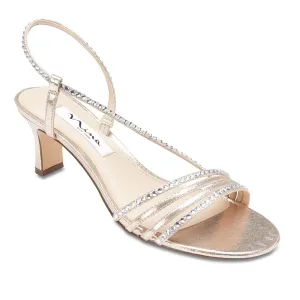 Gerri Heel in Taupe Satin