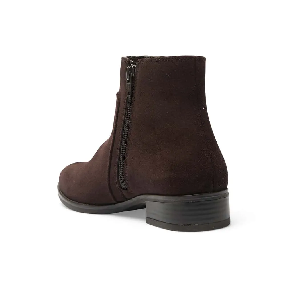 Glasgow Boot in Chocolate Suede Suede