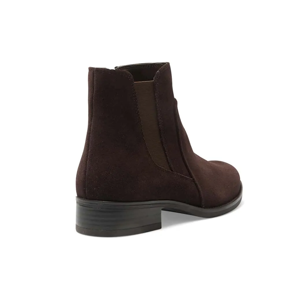 Glasgow Boot in Chocolate Suede Suede