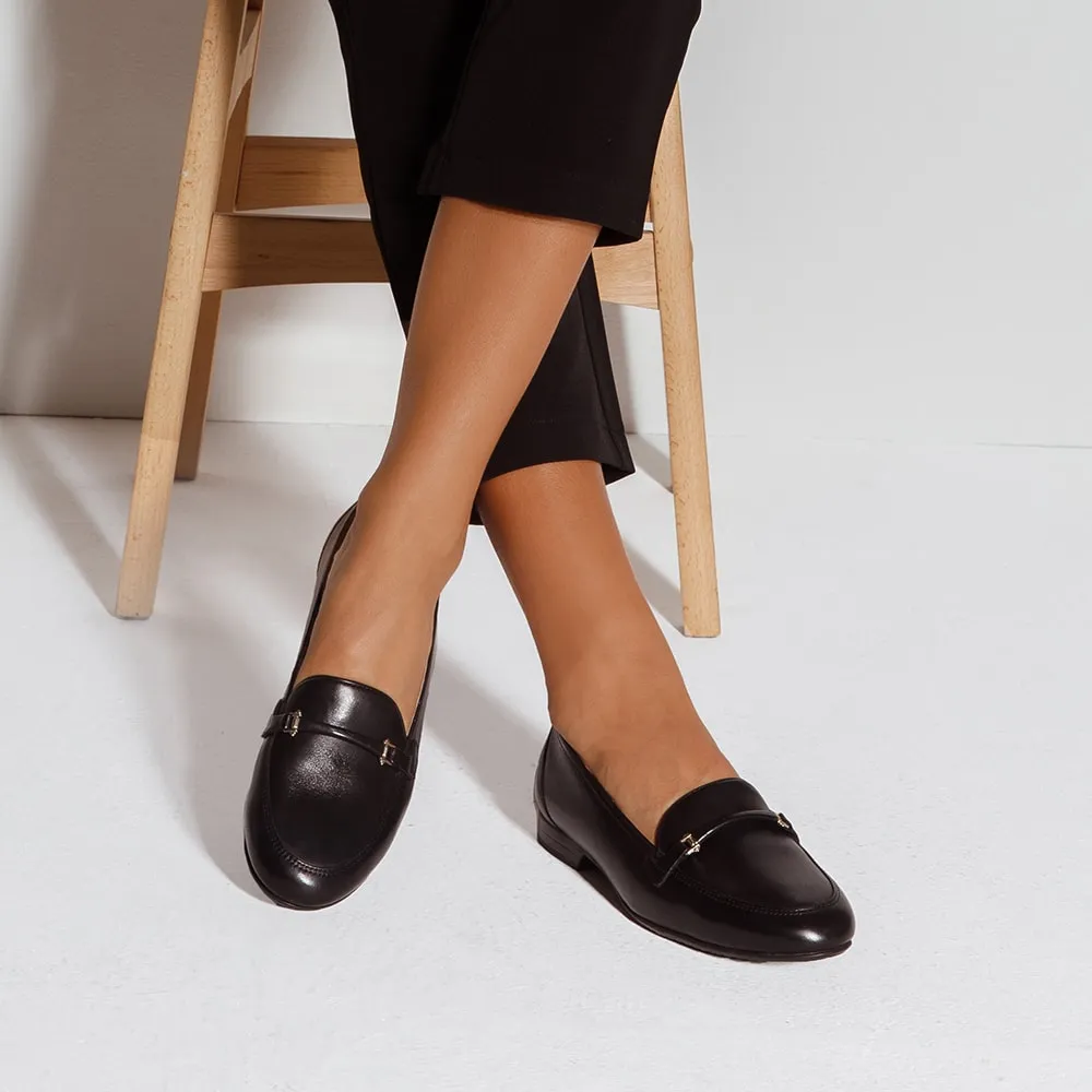 Glebe Loafer in Black Leather
