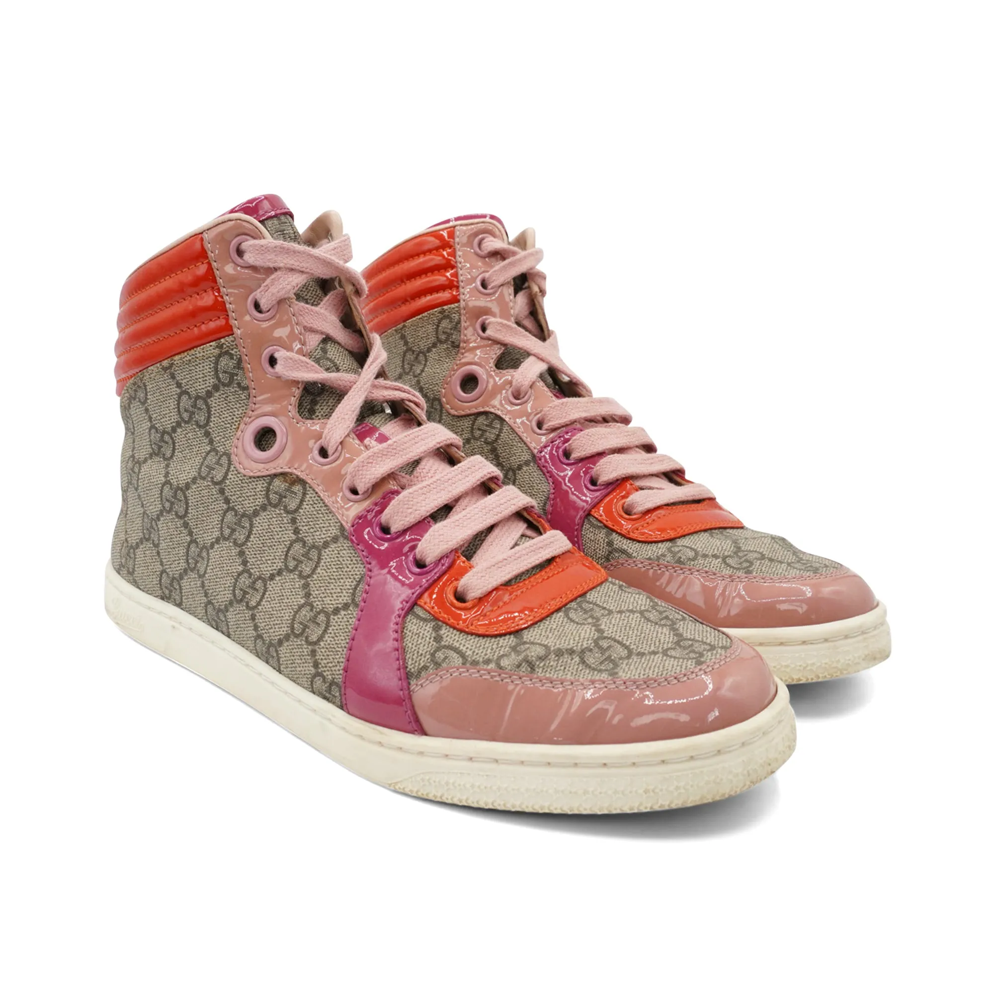 Gucci 'GG Supreme' High-Top Sneakers - Women's 38