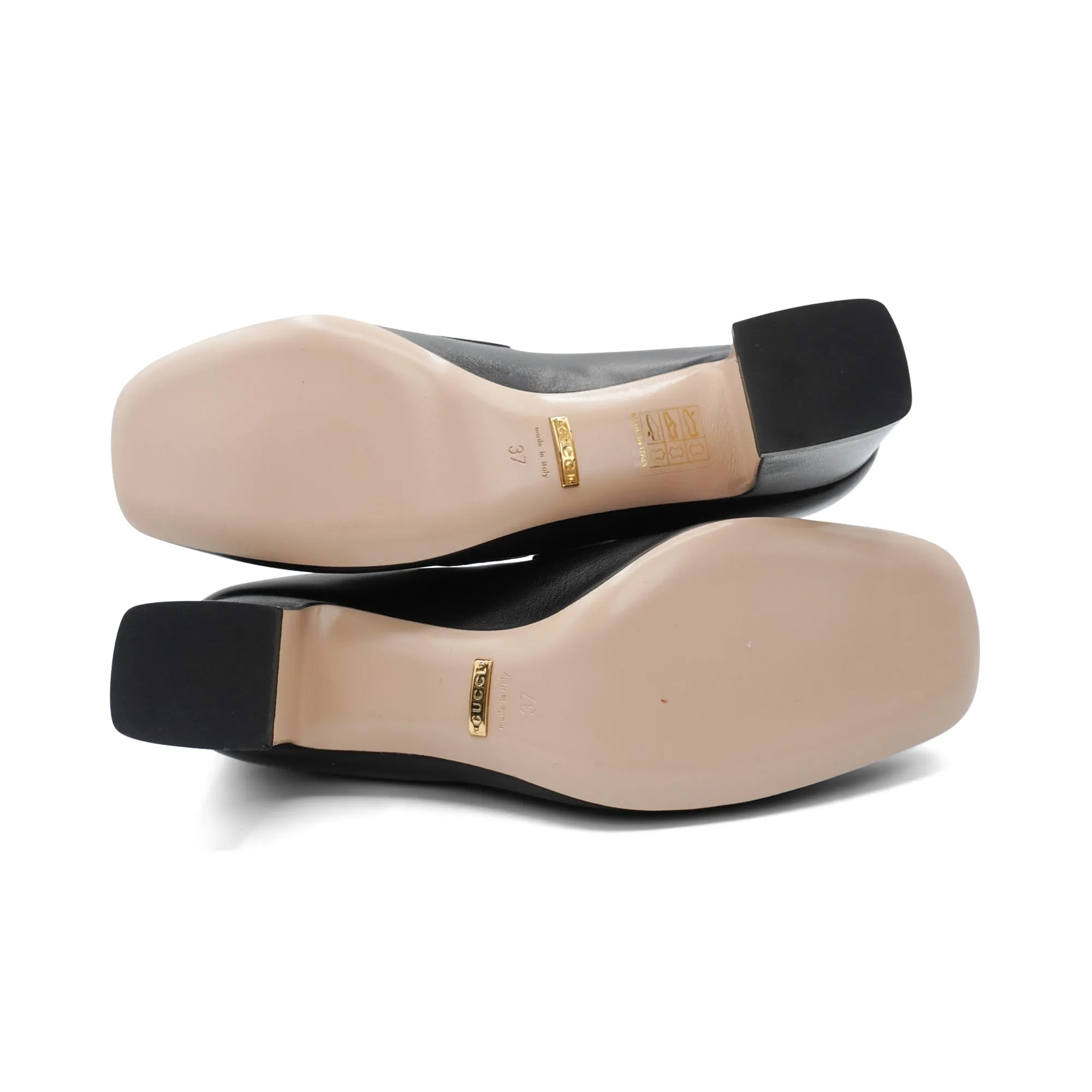 Gucci 'Malaga Kid' Heeled Loafers - Women's 37