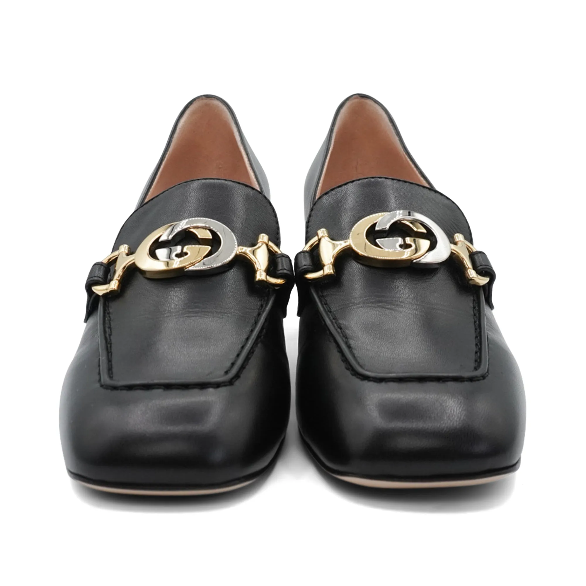 Gucci 'Malaga Kid' Heeled Loafers - Women's 37