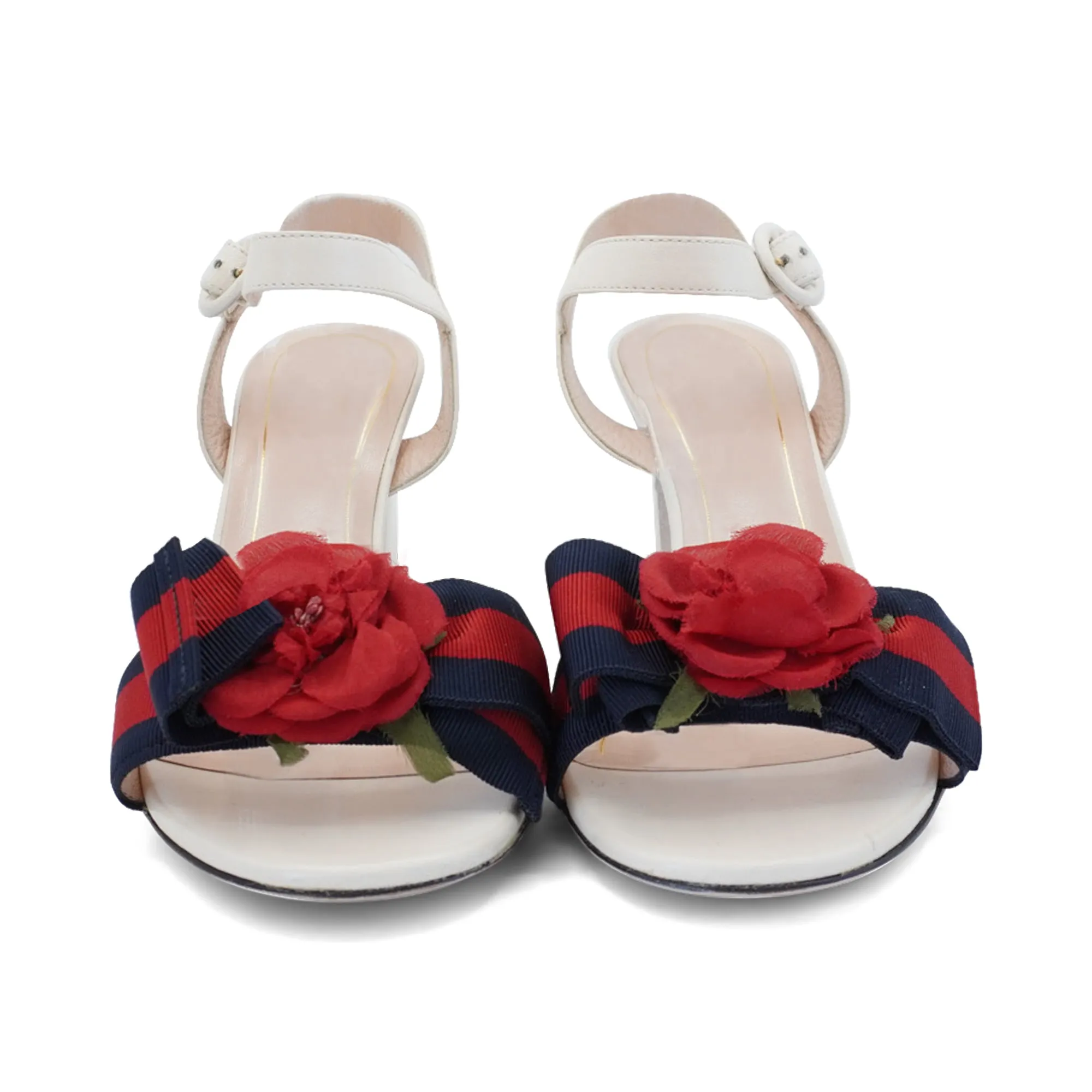 Gucci 'Rose Web' Heels - Women's 36.5