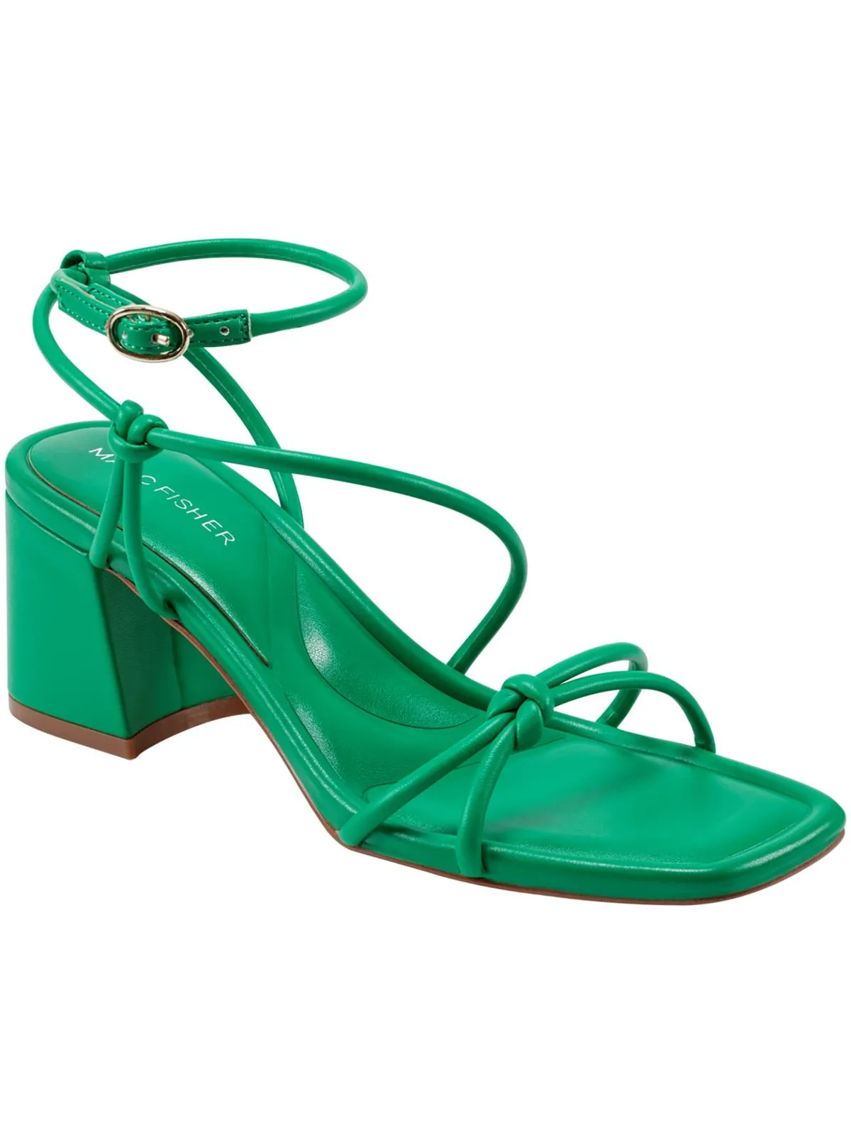 Gurion Womens Faux Leather Strappy Slingback Sandals