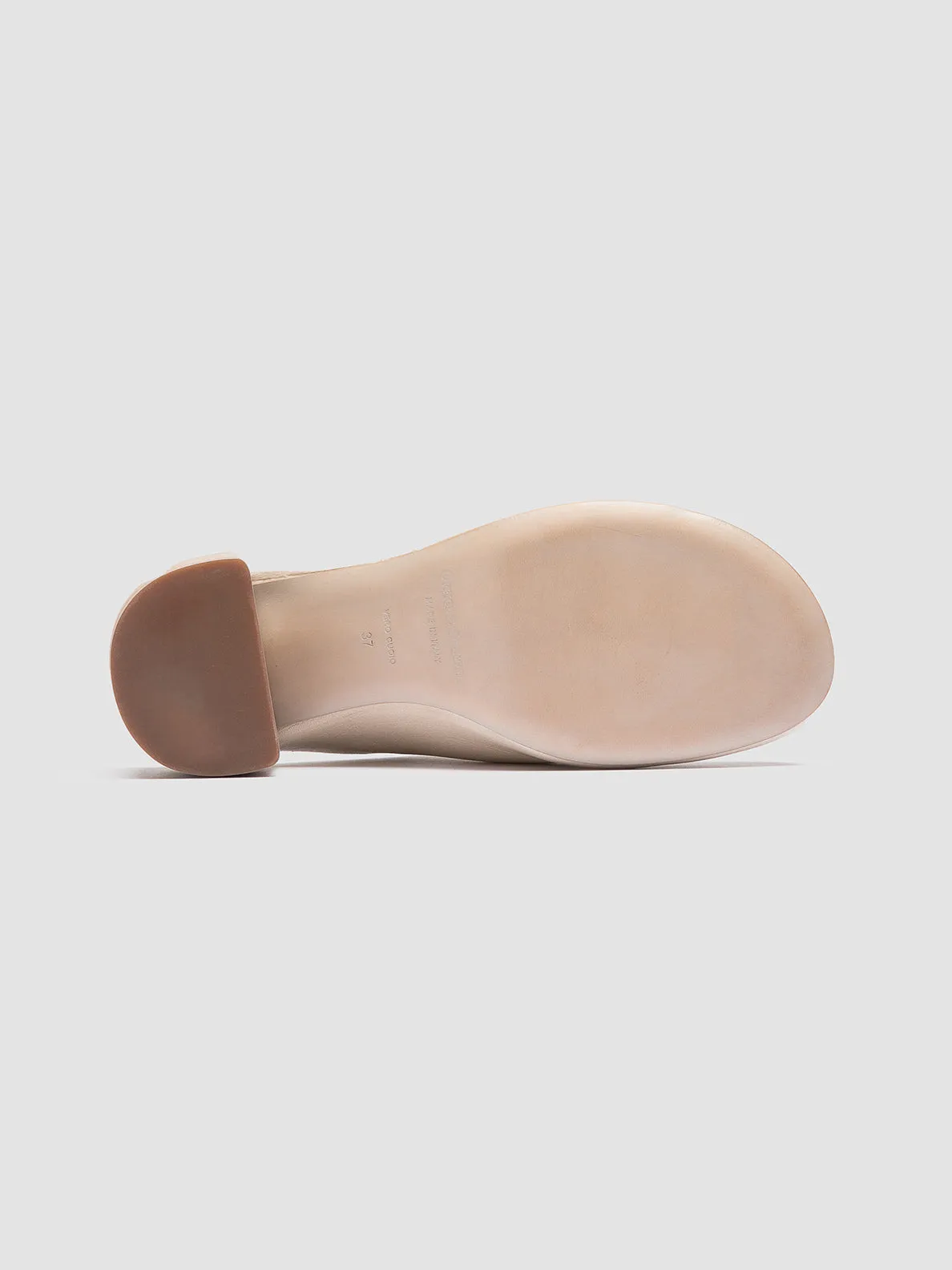 HADRY 008 - White Leather Slide Sandals