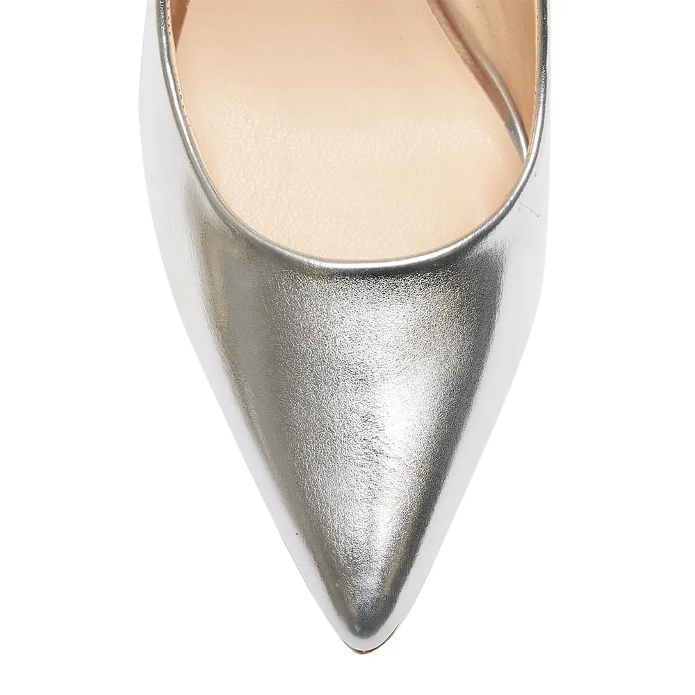 Harbour Heel in Silver Metallic