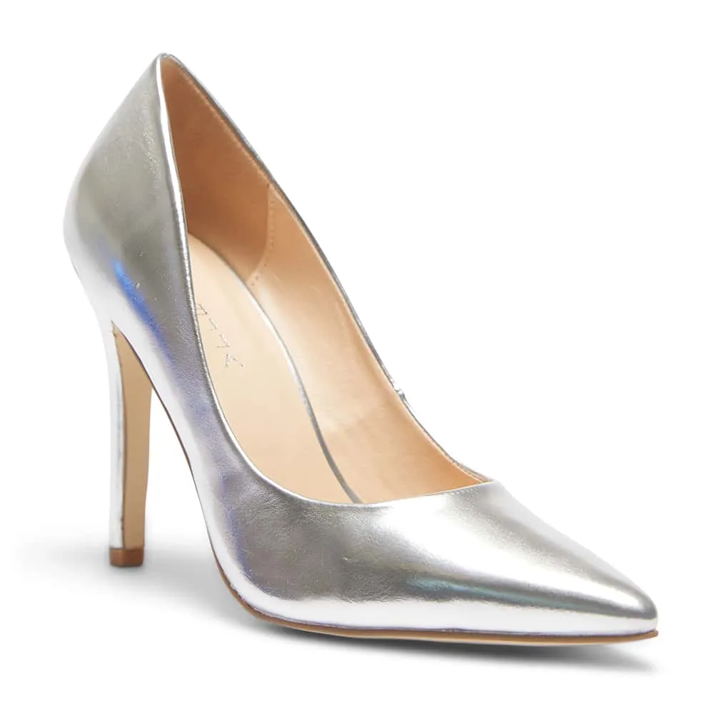 Harbour Heel in Silver Metallic