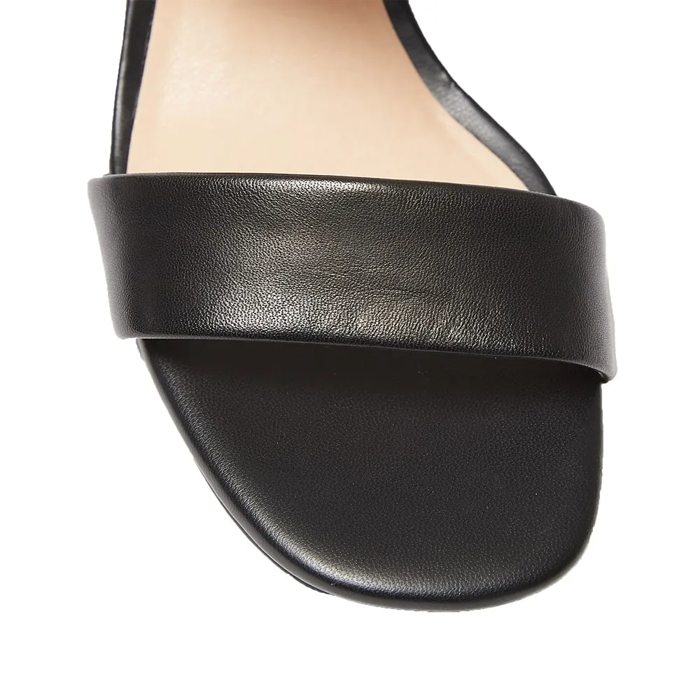 Hayley Heel in Black Leather