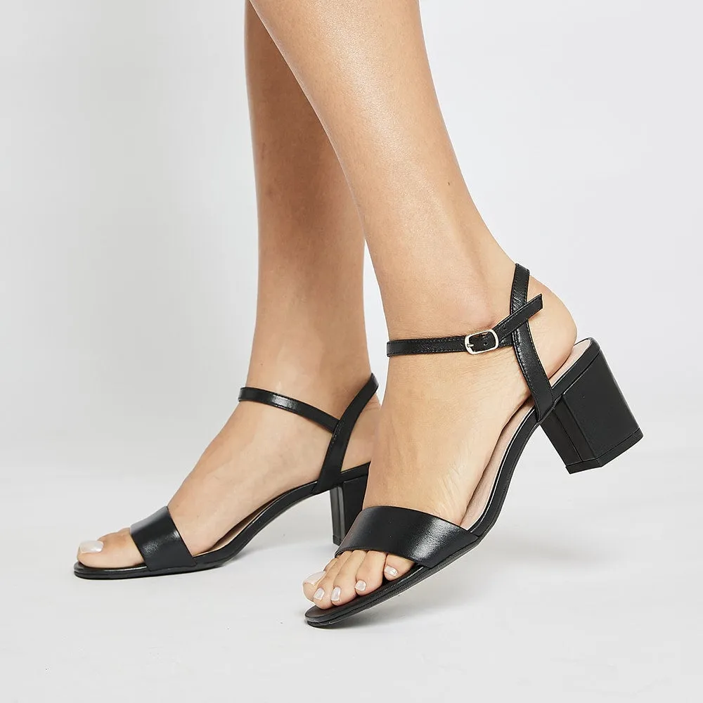 Heather Heel in Black Leather