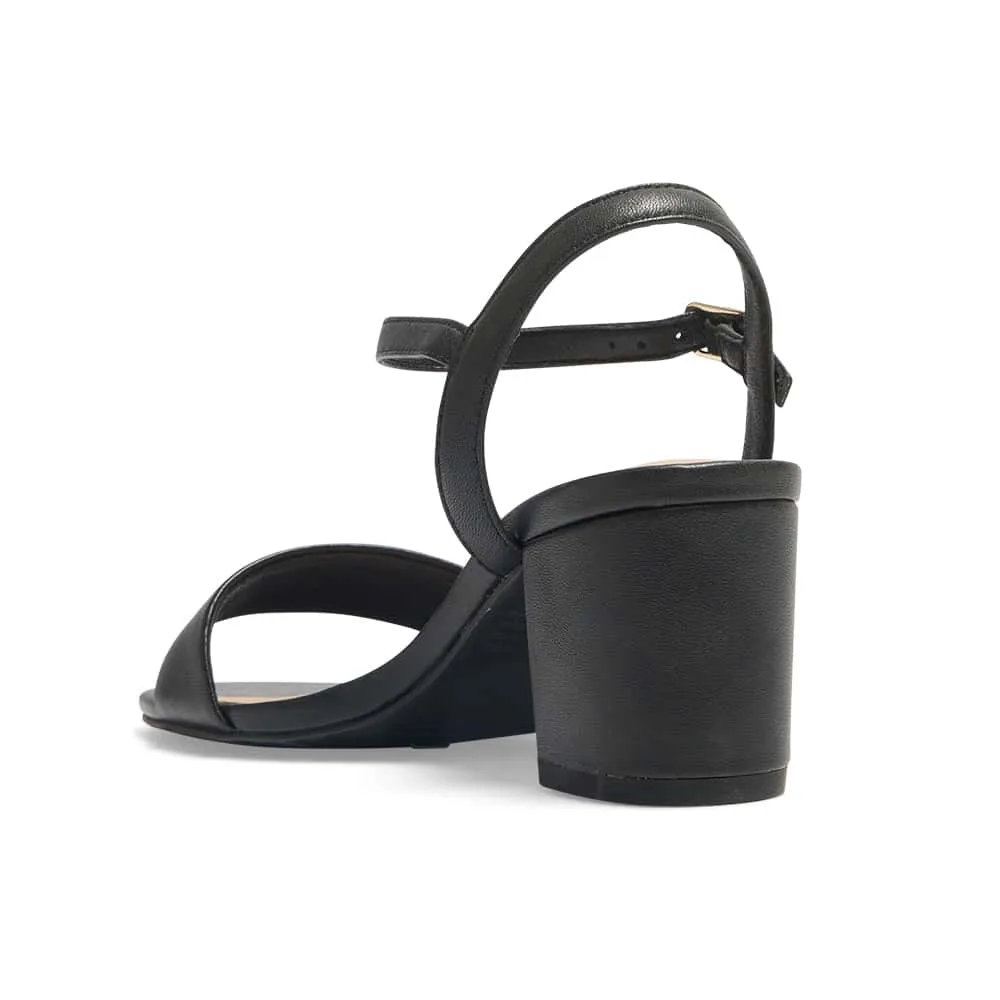 Heather Heel in Black Leather
