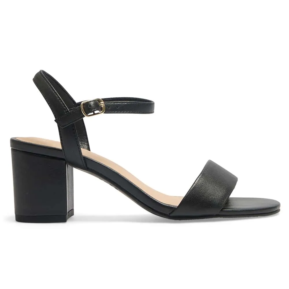 Heather Heel in Black Leather