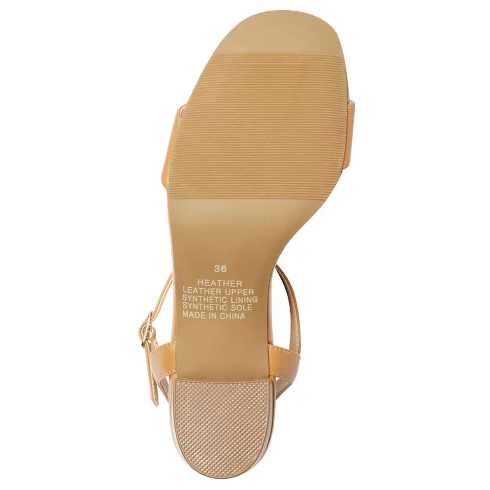 Heather Heel in Tan Leather