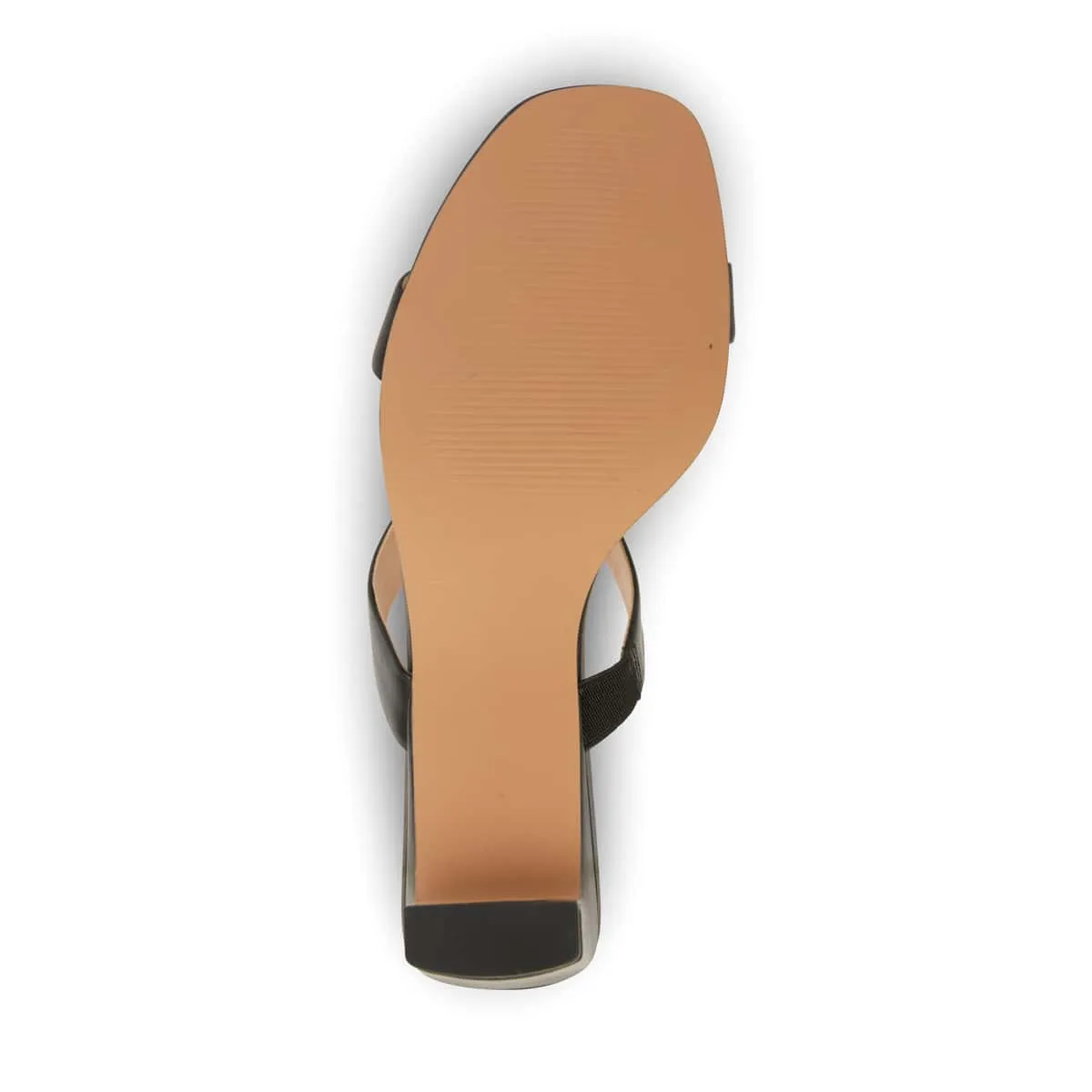 Hepburn Heel in Black Leather