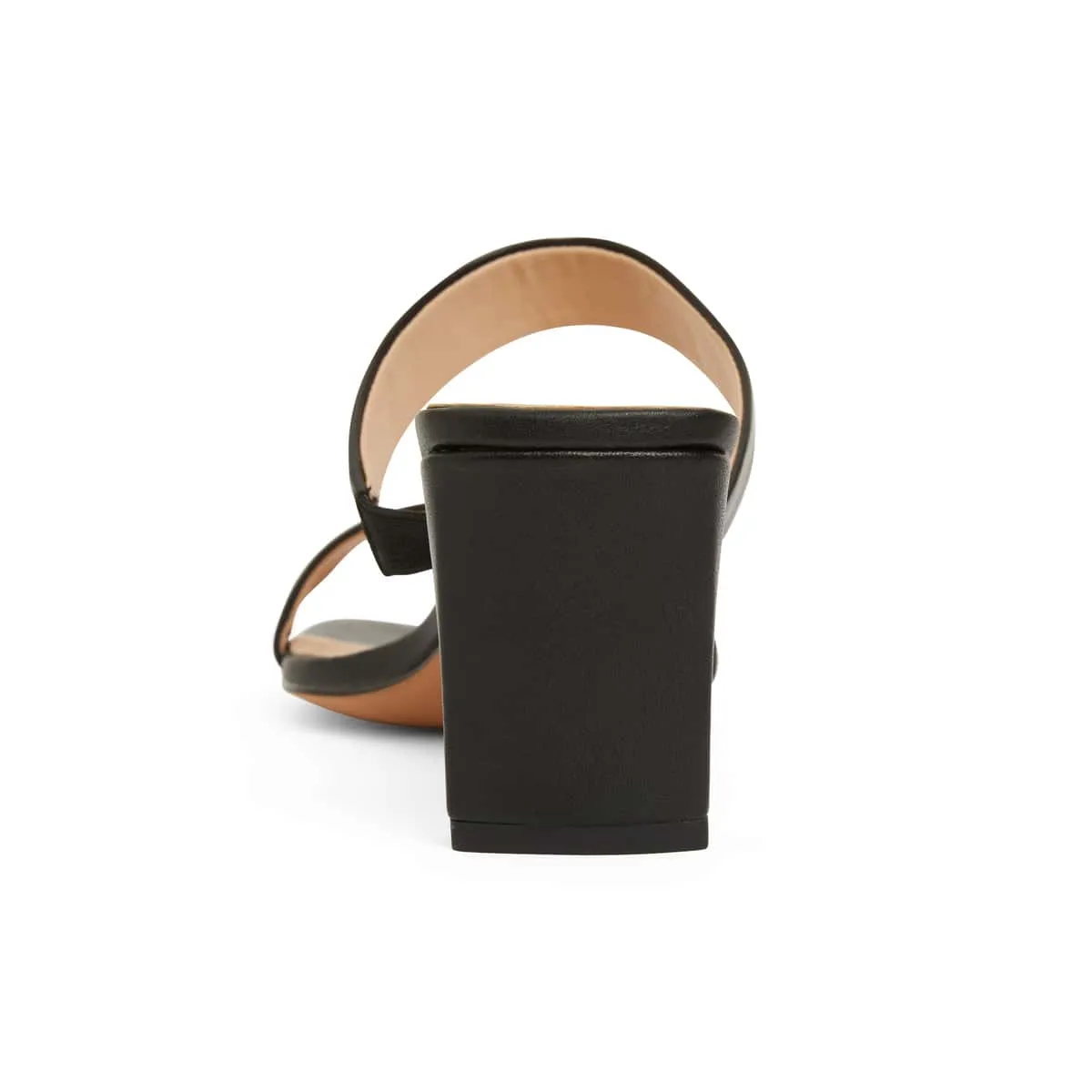 Hepburn Heel in Black Leather