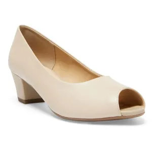 Hilary Heel in Nude Leather