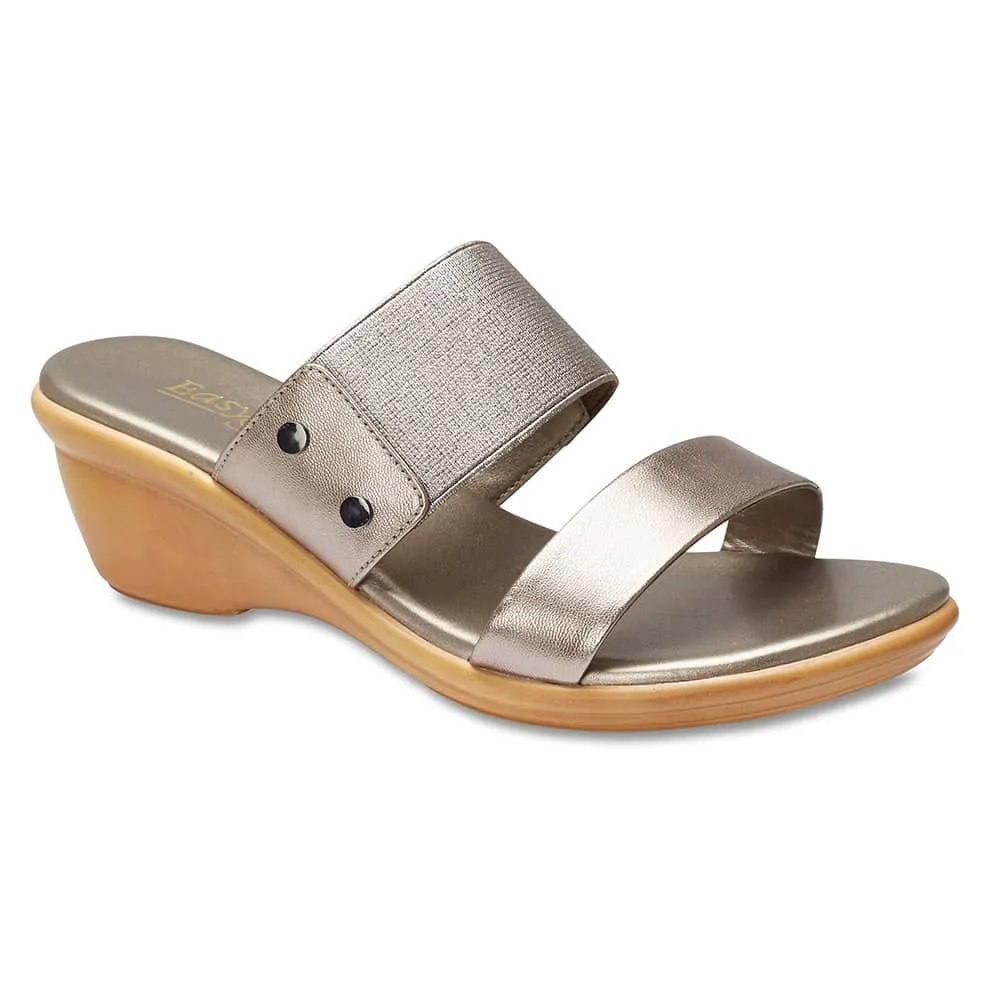 Horizon Heel in Pewter Leather
