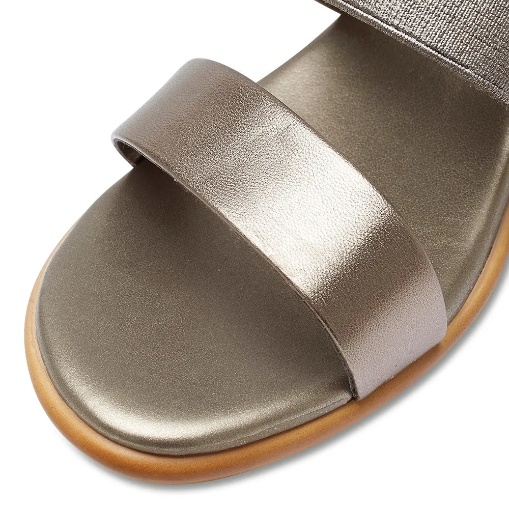 Horizon Heel in Pewter Leather