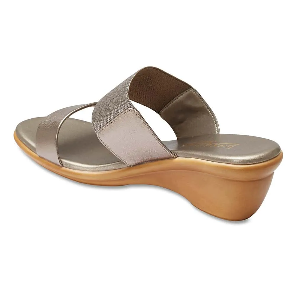 Horizon Heel in Pewter Leather