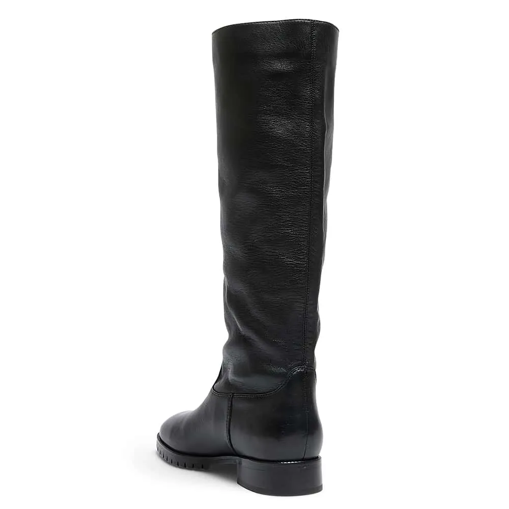 Hudson Boot in Black Leather