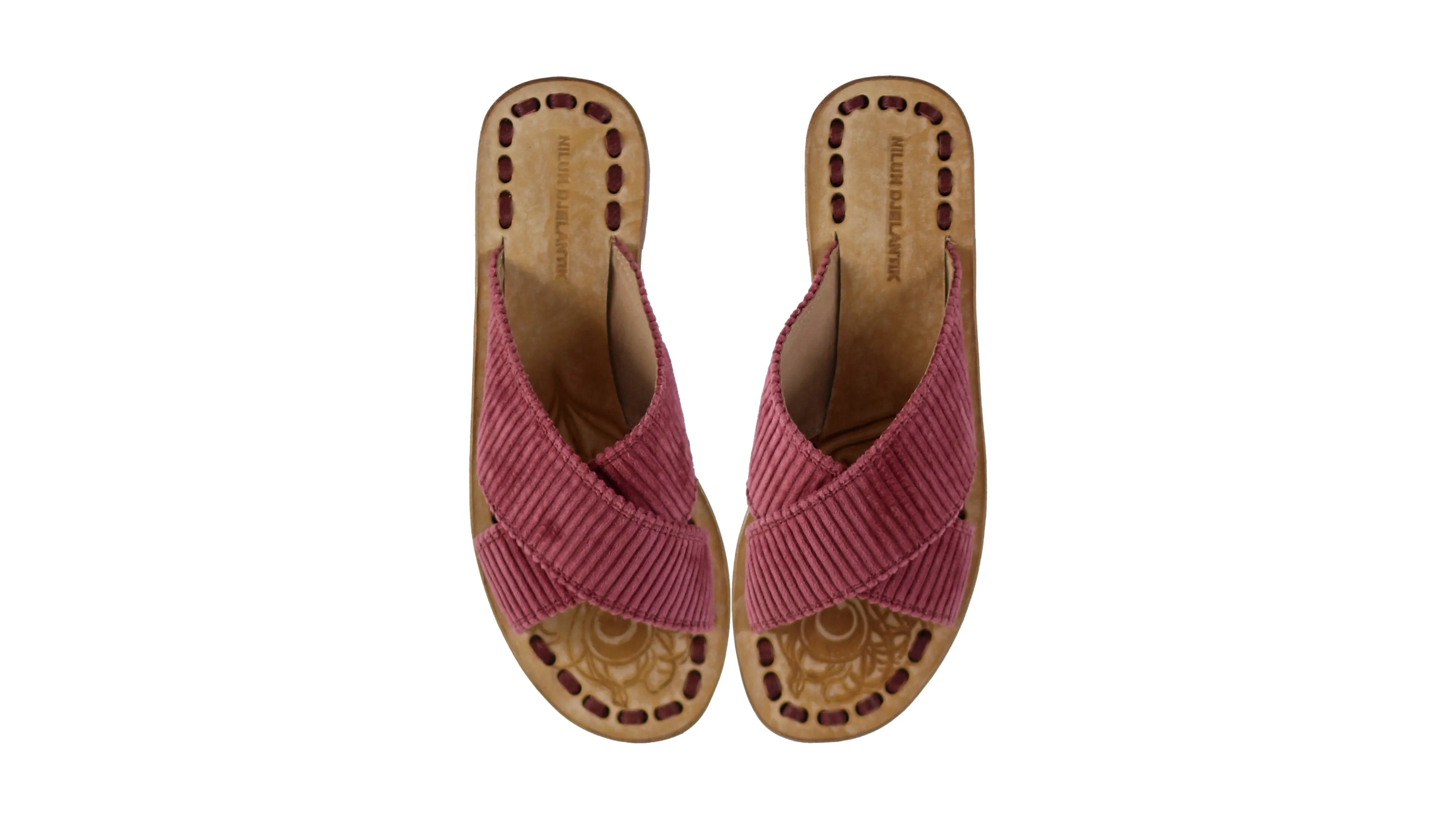 Ines 20mm Flat - Maroon Corduroy