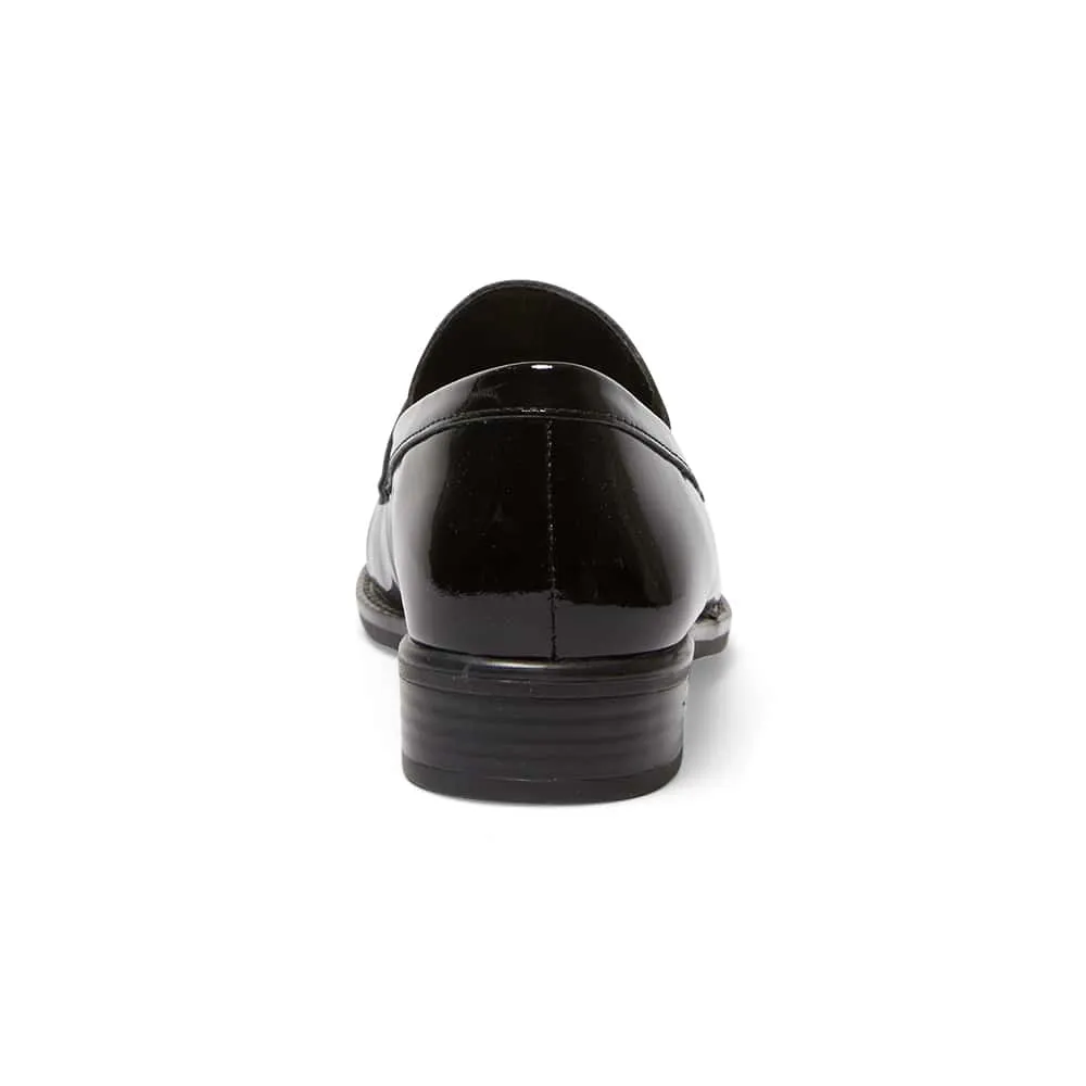 Infinity Loafer in Black Patent