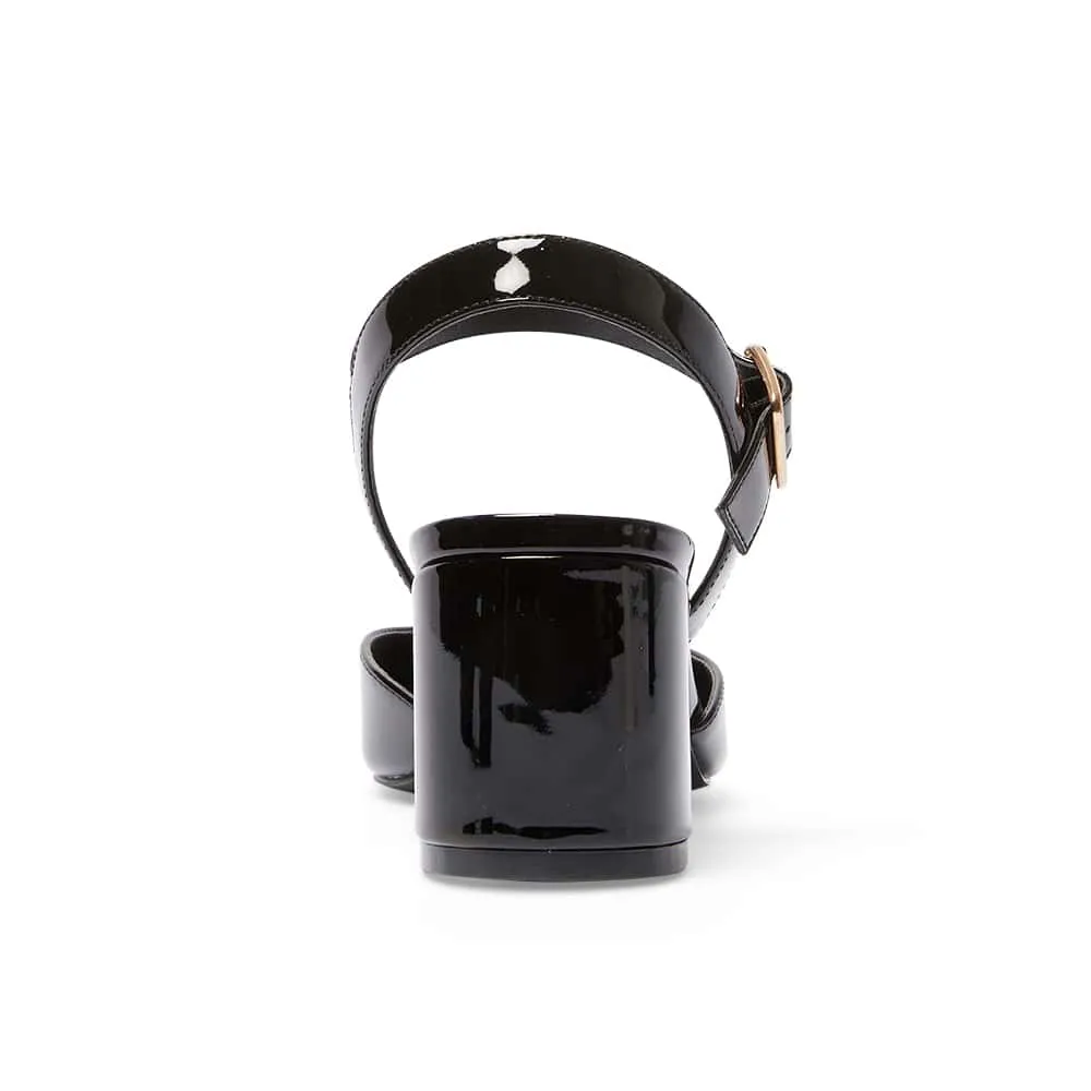 Ingrid Heel in Black Patent