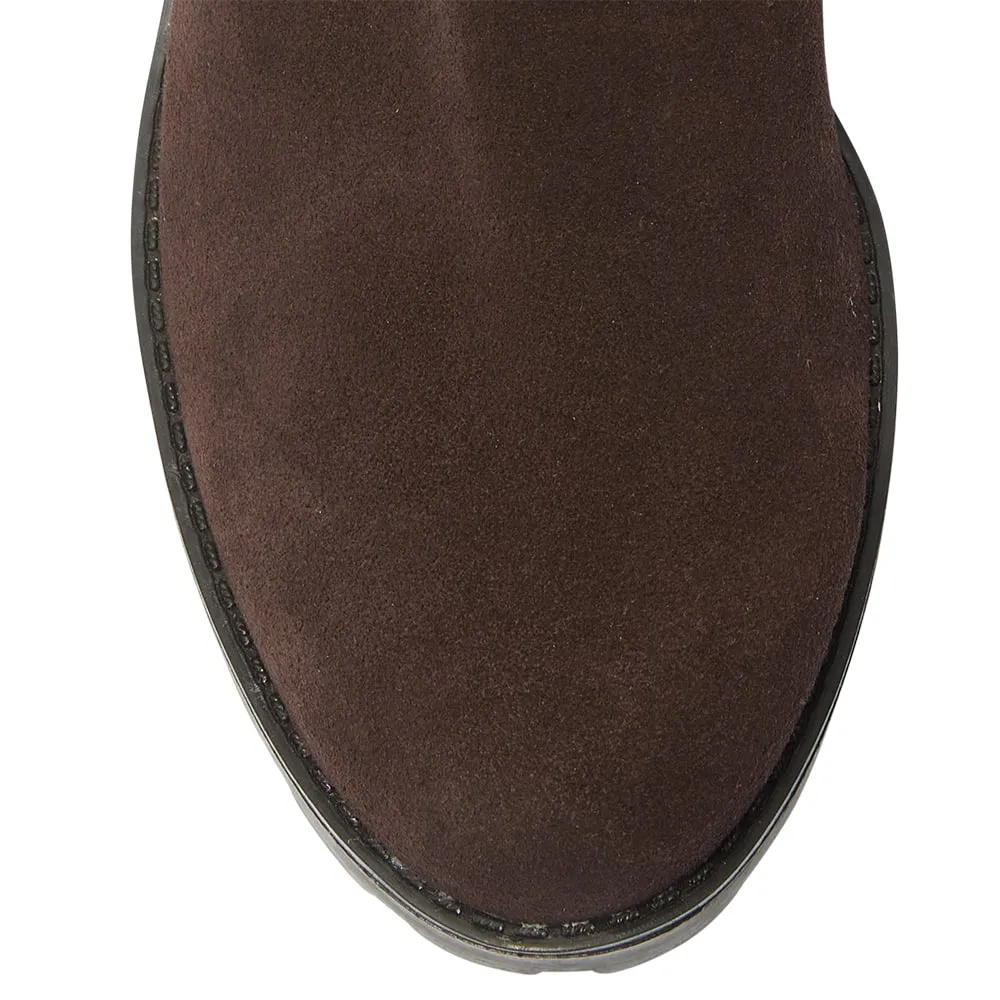 Iowa Boot in Chocolate Suede Suede