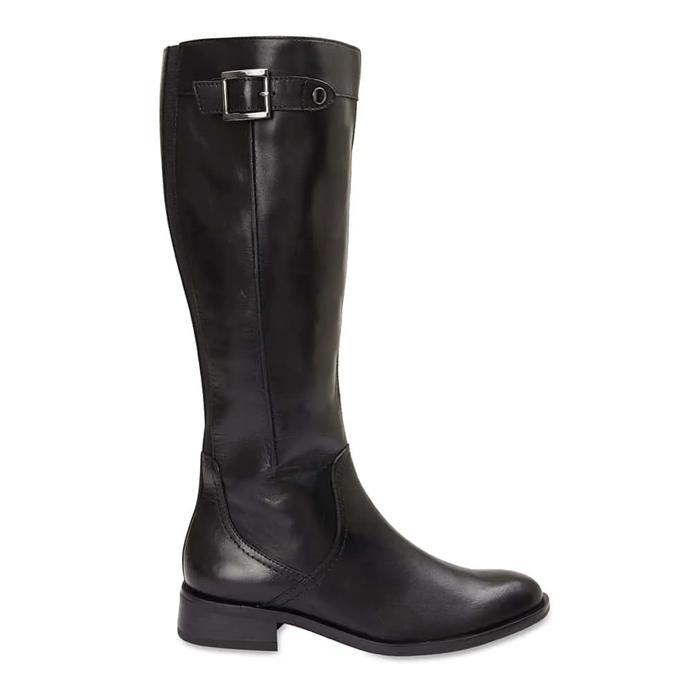 Irwin Boot in Black Hi Shine Leather