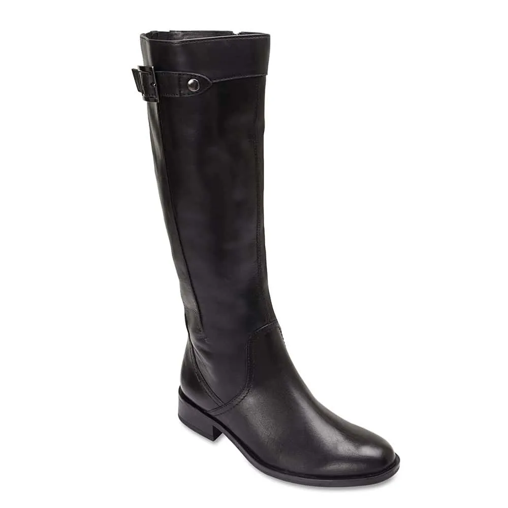 Irwin Boot in Black Hi Shine Leather