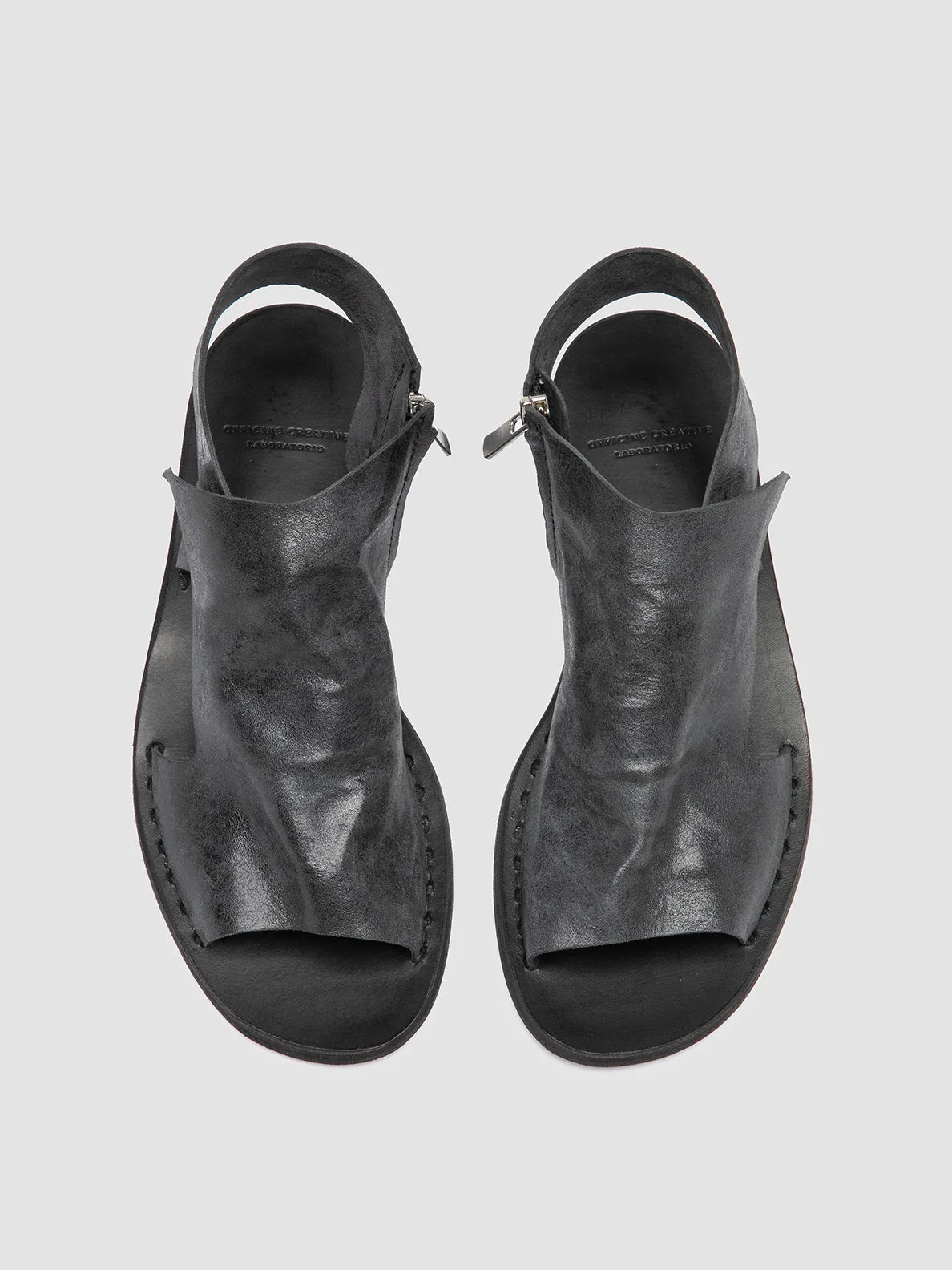 ITACA 033 - Black Leather Sandals