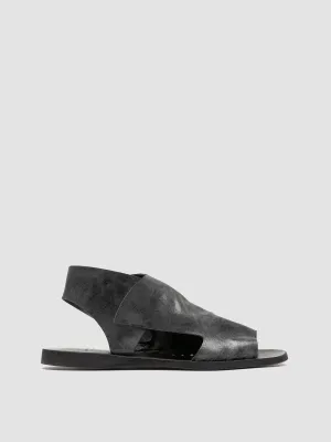 ITACA 033 - Black Leather Sandals