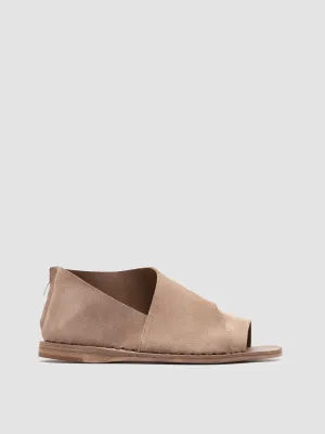 ITACA 046 - Taupe Suede Peep Toe Shoes