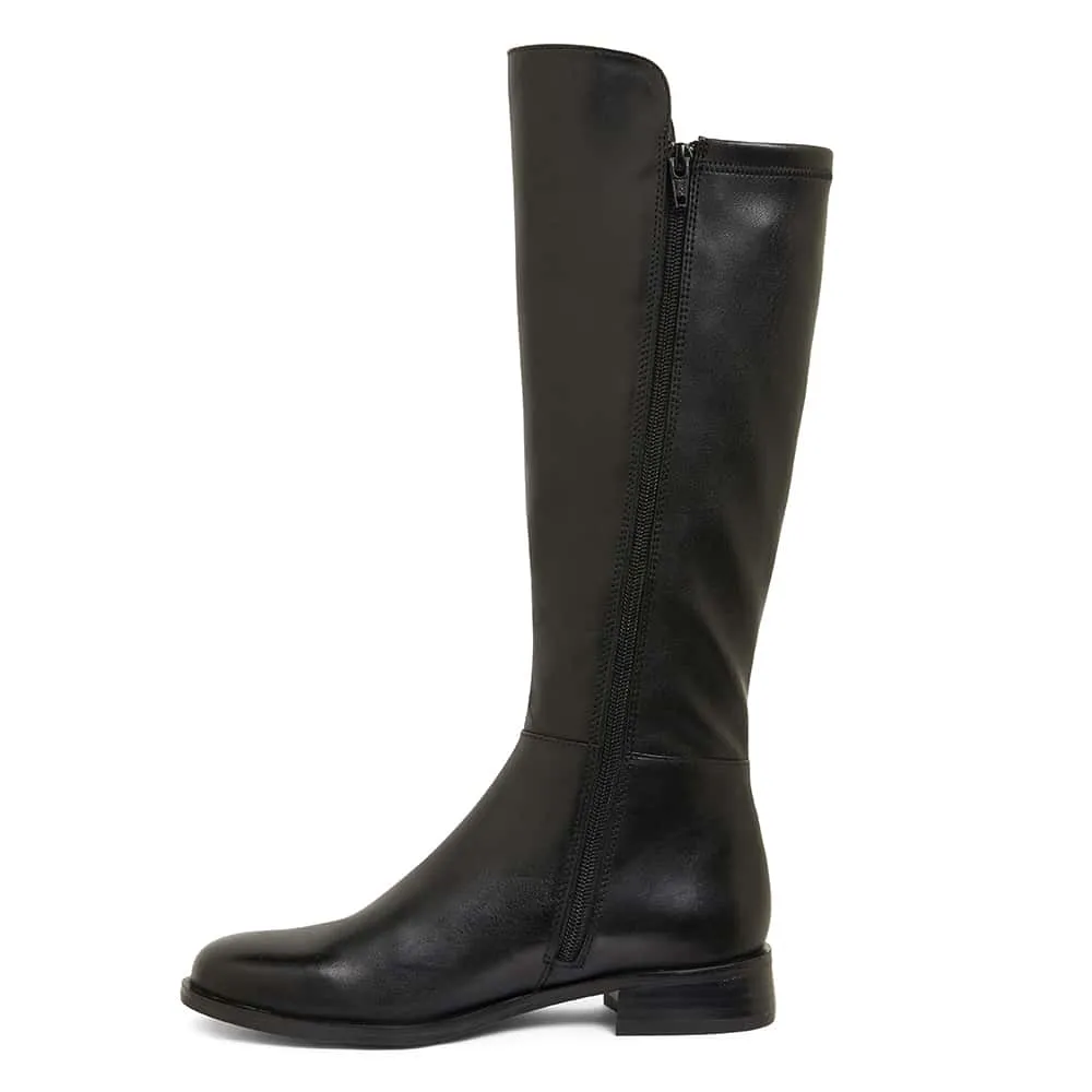Jackpot Boot in Black Leather