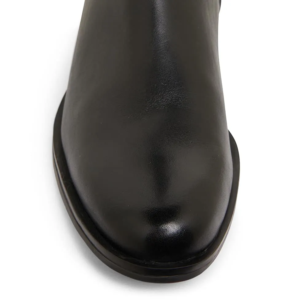 Jackpot Boot in Black Leather