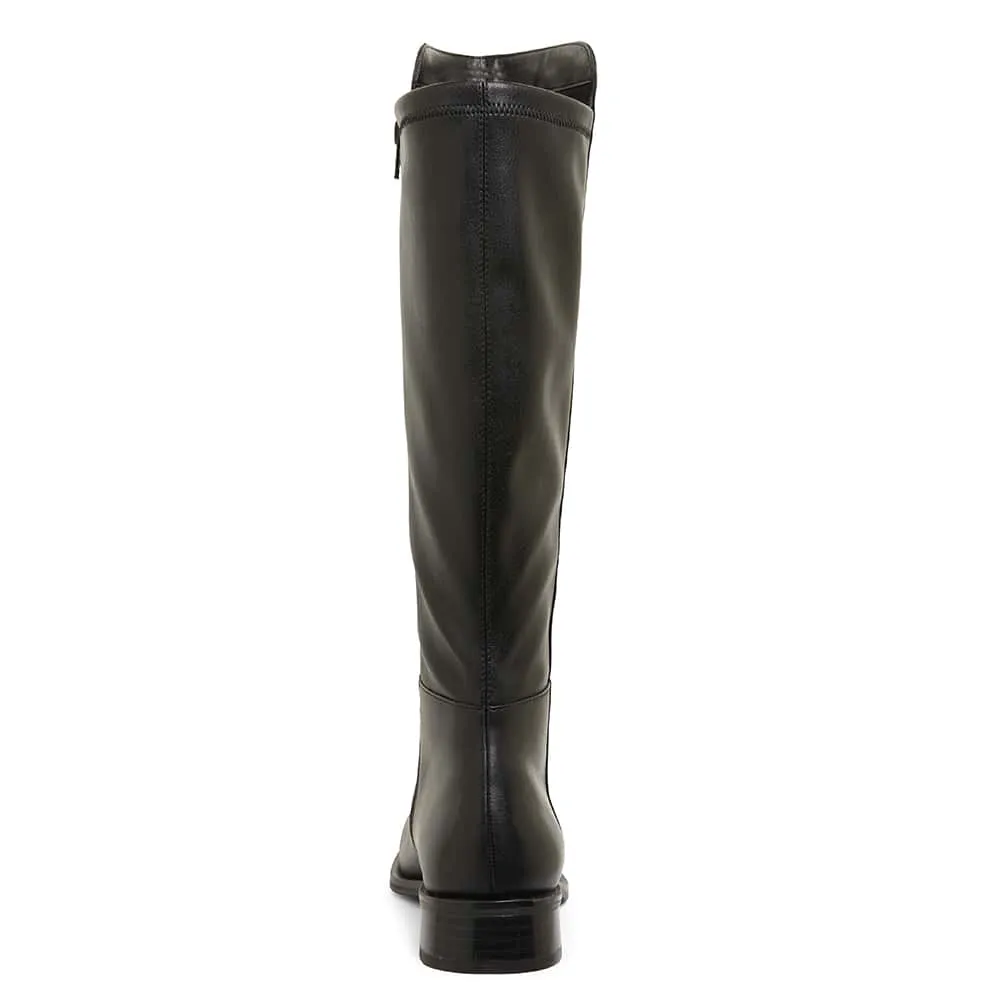 Jackpot Boot in Black Leather