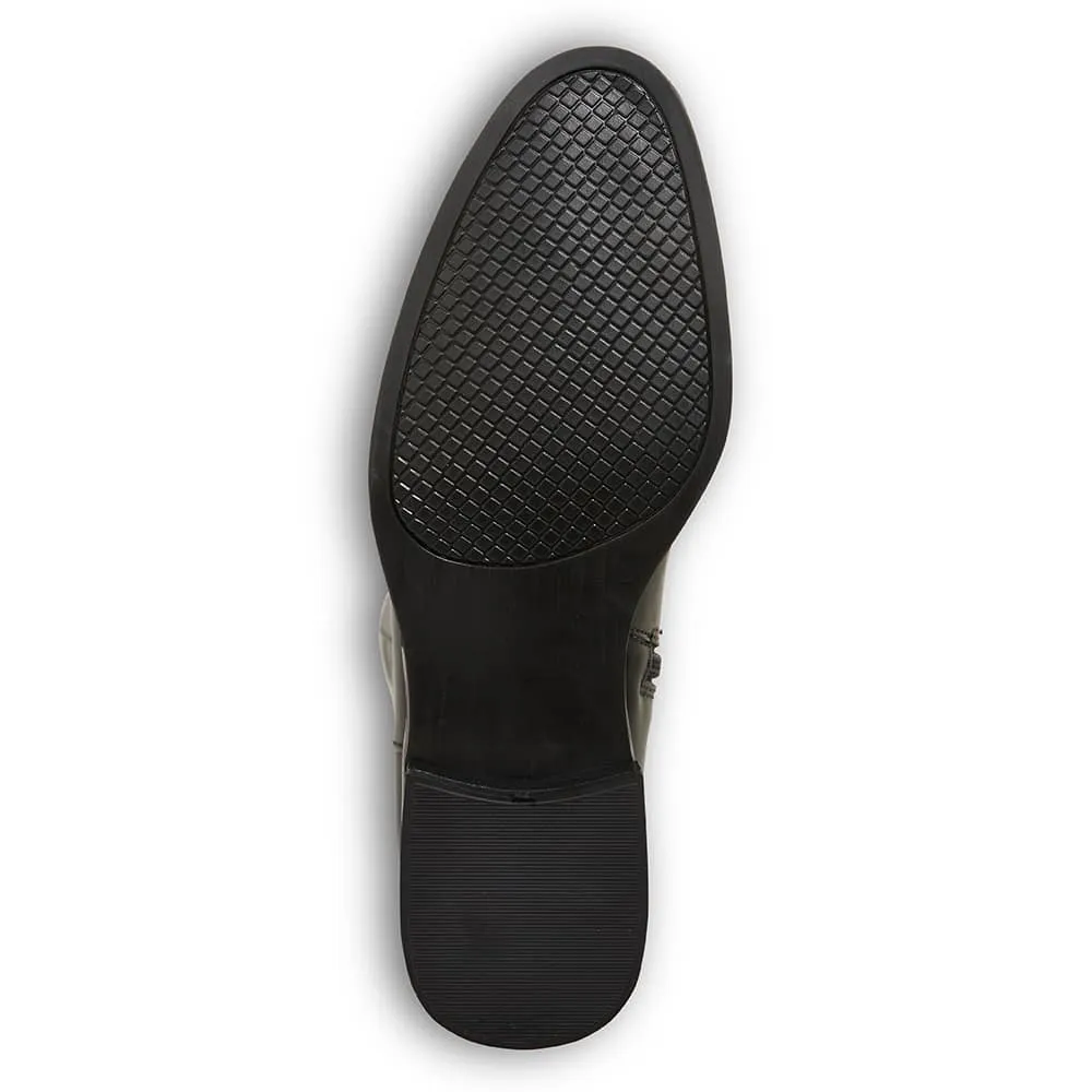 Jackpot Boot in Black Leather