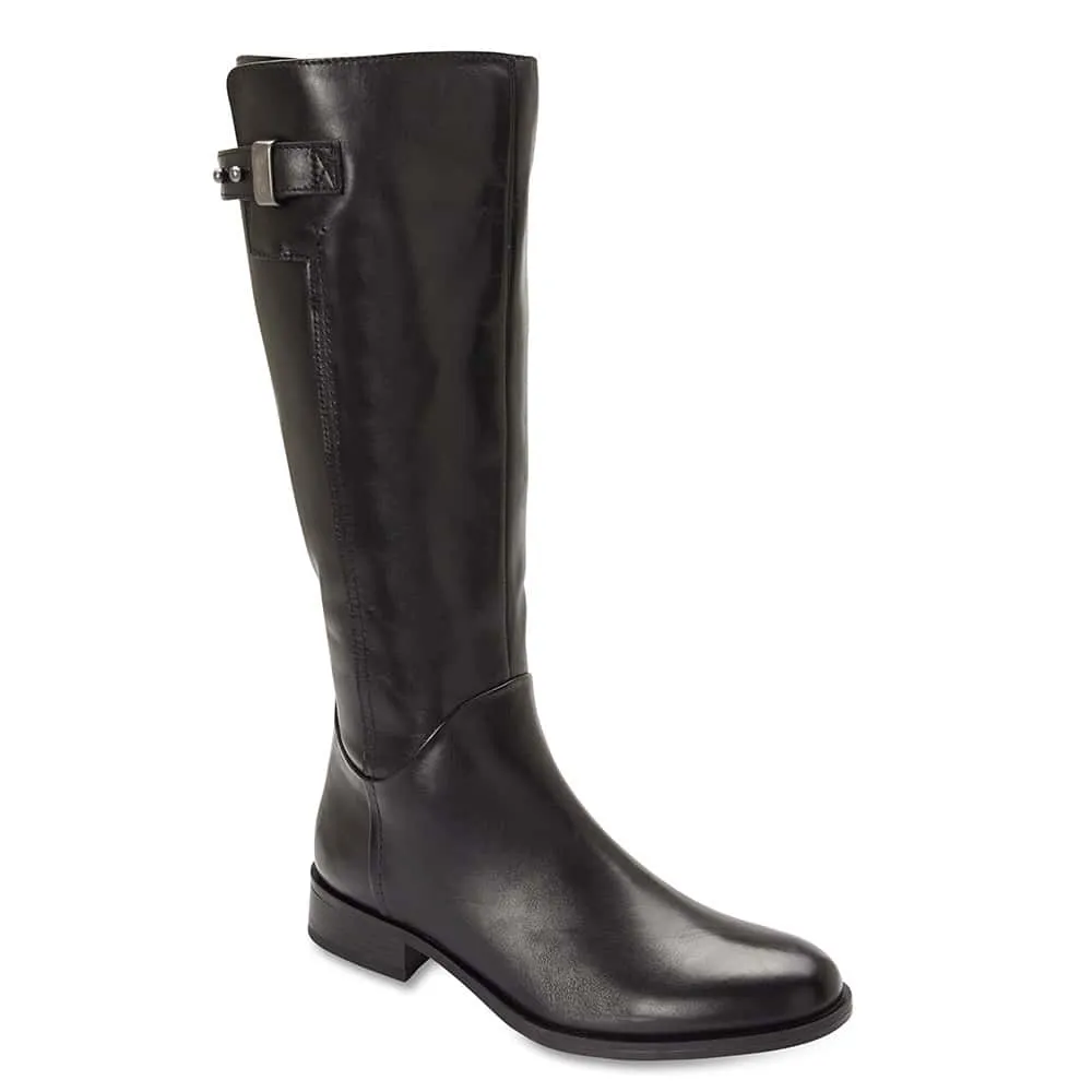 Jenna Boot in Black Leather