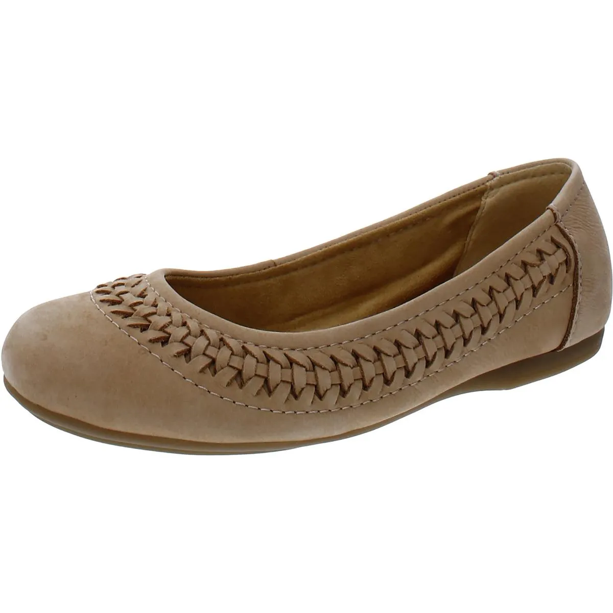 Jett Womens Cushioned Footbed Slip On Ballet Flats