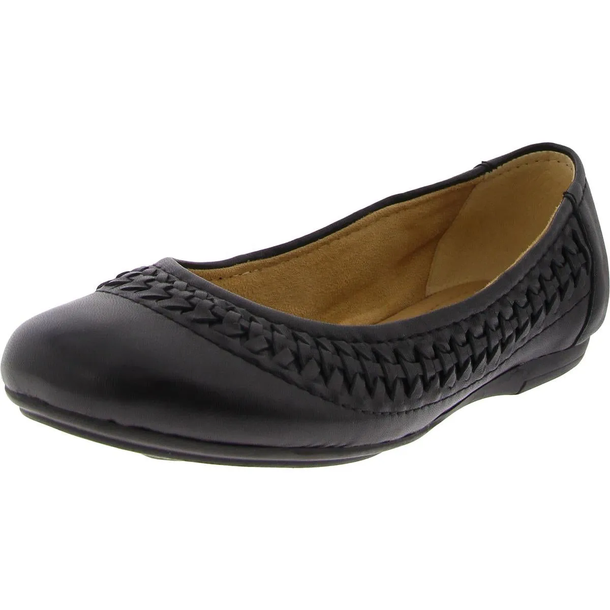 Jett Womens Cushioned Footbed Slip On Ballet Flats