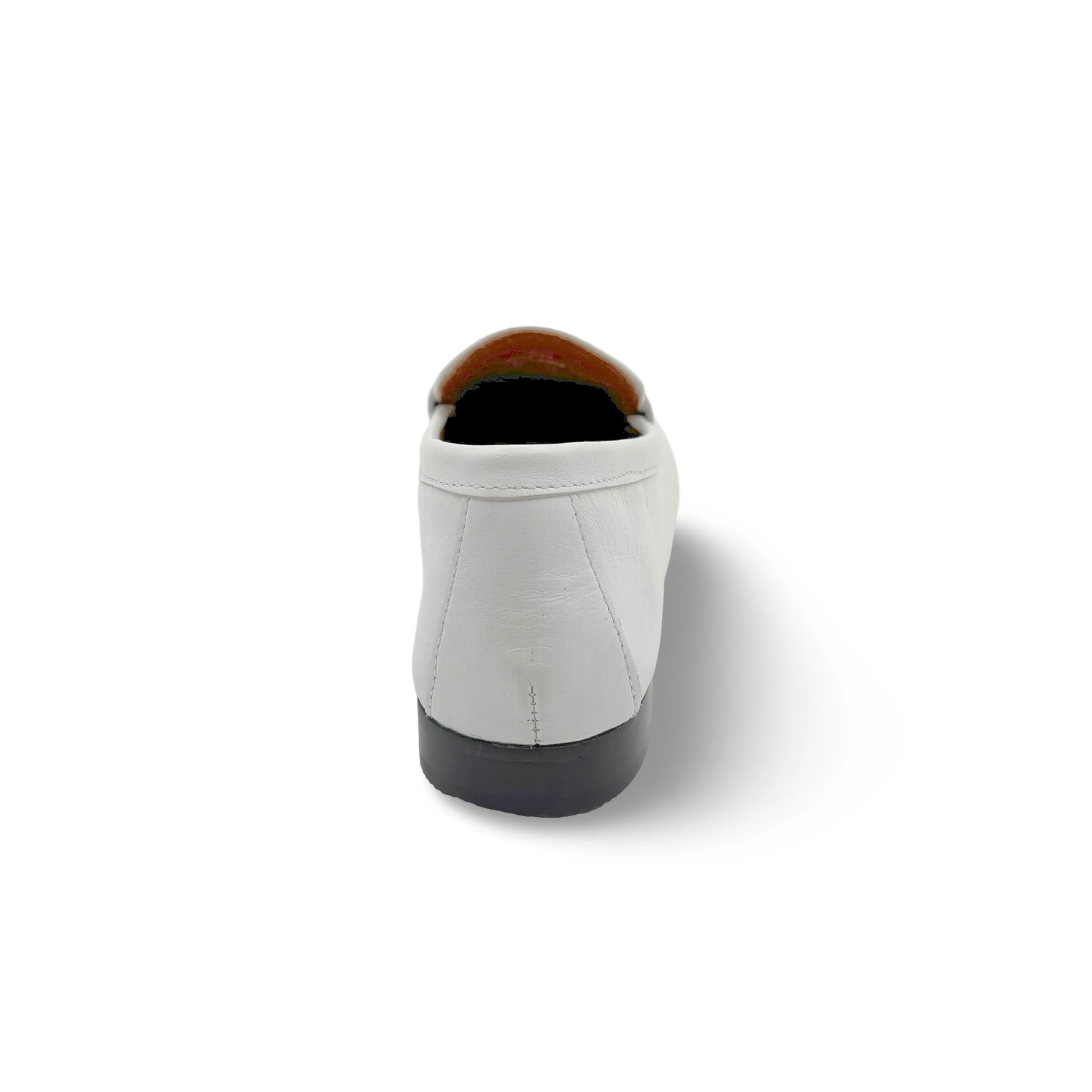 JOEY White Leather Loafer