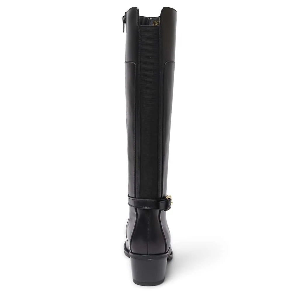 Junction Boot in Black Leather
