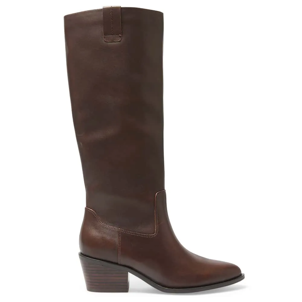 Justice Boot in Brown Leather