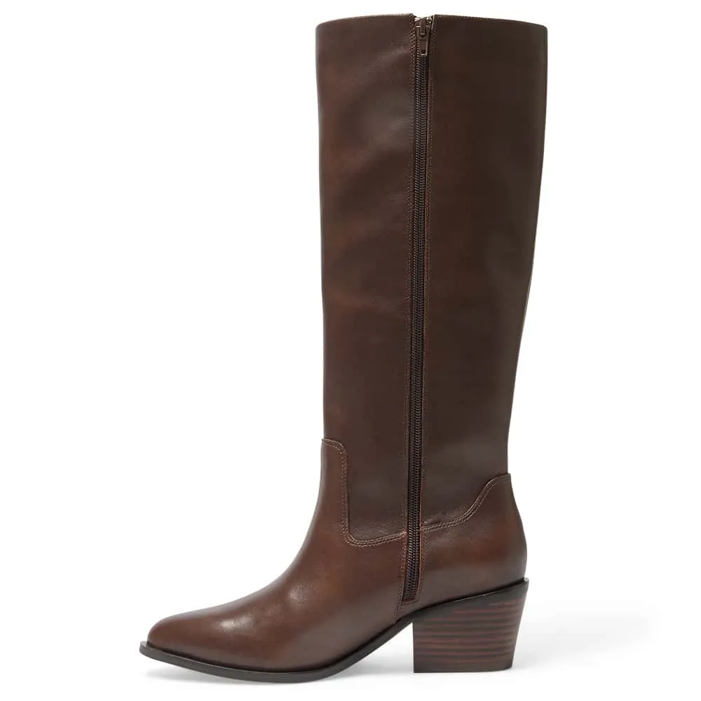 Justice Boot in Brown Leather
