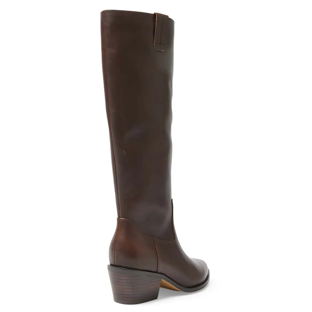 Justice Boot in Brown Leather
